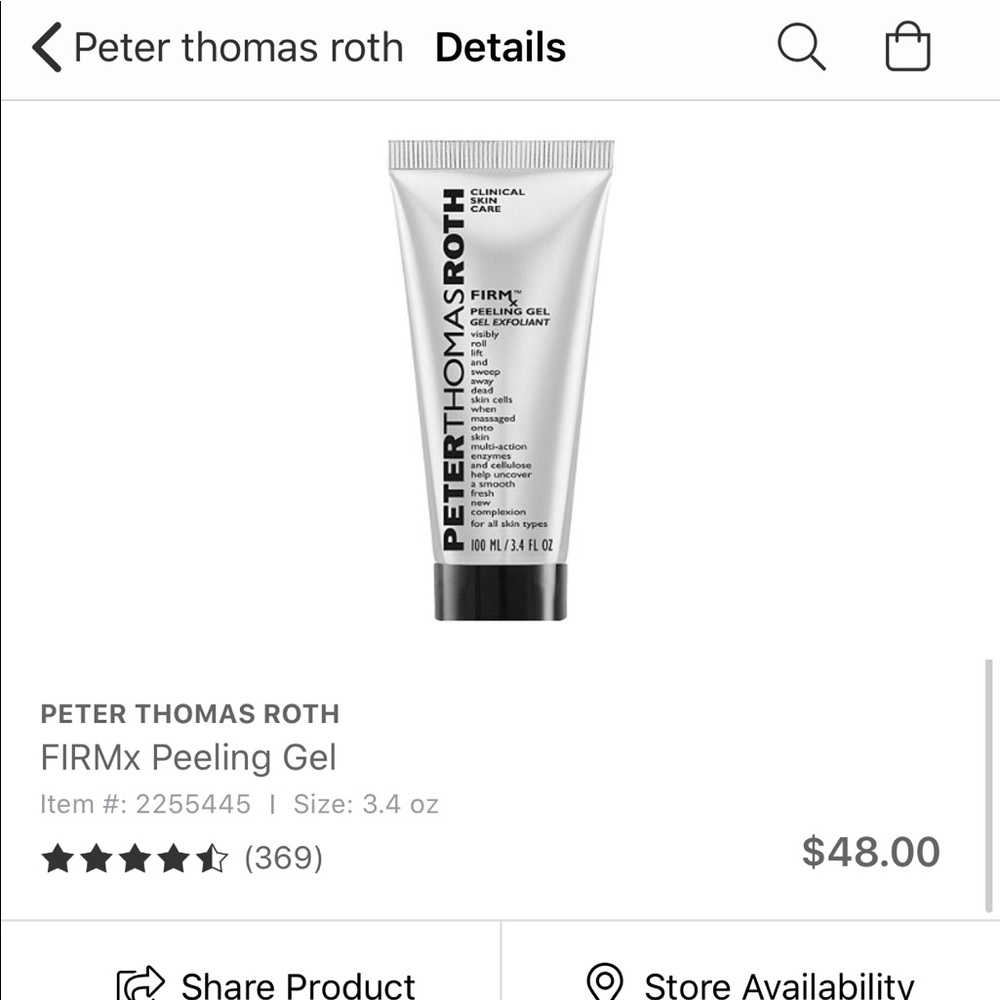 BRAND NEW Peter Thomas Roth FirmX Exfoliating Peel